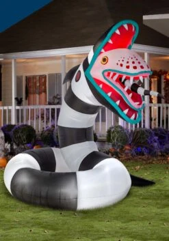 10 Foot Beetlejuice Inflatable Animated Sand Worm Halloween Decoration