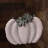 10 Inch Whitewashed Pumpkin Arrow Hanging Figure