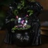 10-Inch Witches & Cauldron With Static Lighted Magic Ball Decoration