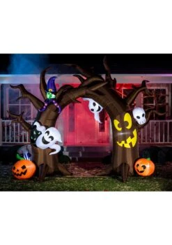 10FT Tall Spooky Tree Arch Inflatable Decoration -Halloween Decoration Store 10ft tall jumbo spooky tree arch inflatable decora alt 3