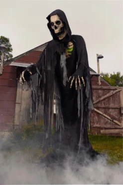 Animated 10 Foot Towering Grim Reaper Prop -Halloween Decoration Store 10ft towering reaper animated prop alt 2