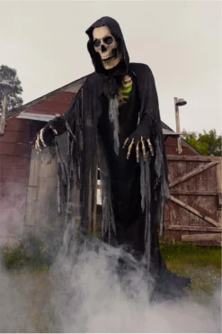 Animated 10 Foot Towering Grim Reaper Prop -Halloween Decoration Store 10ft towering reaper animated prop alt 3