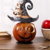 Metal 11" Jack 'O Lantern Decoration