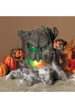 12 Inch Electric Lighted Smoky Haunted Stump -Halloween Decoration Store 12 electric lighted smoky haunted stump alt 2