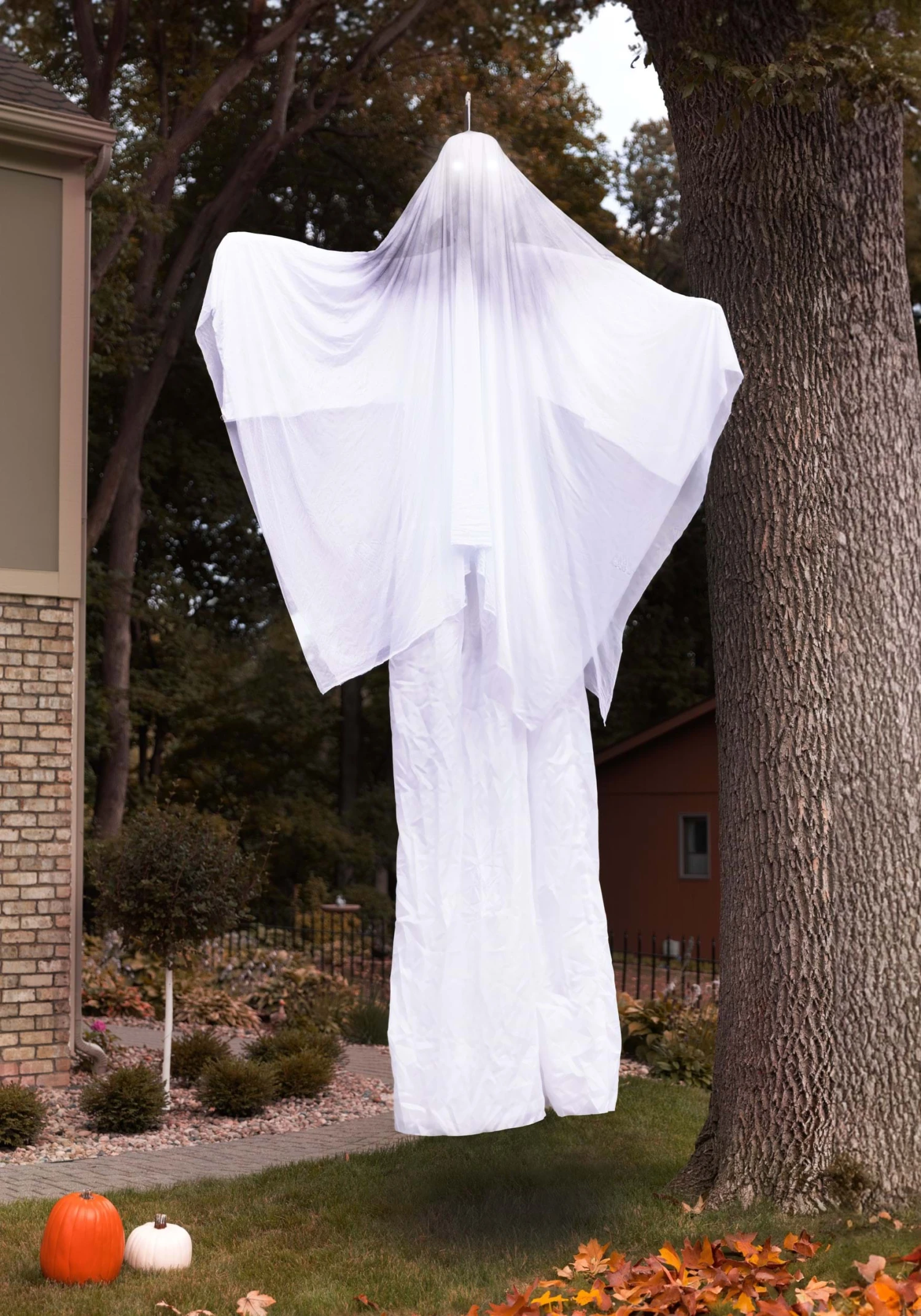 12 Foot Giant Hanging Light Up Ghost Decoration 1 12 Foot Giant Hanging Light Up Ghost Decoration