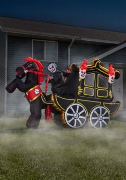 12 Foot Inflatable Halloween Carriage Decoration