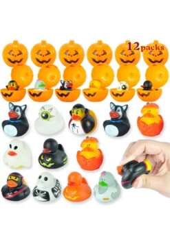 Halloween Prefilled 12 Pack Pumpkin Box With Rubber Duck