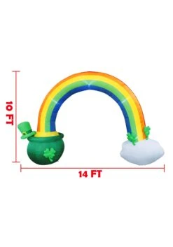 12 Foot Tall Giant Rainbow & Cauldron Arch Inflatable -Halloween Decoration Store 12ft tall giant rainbow cauldron arch inflatable alt 2