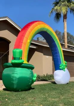 12 Foot Tall Giant Rainbow & Cauldron Arch Inflatable -Halloween Decoration Store 12ft tall giant rainbow cauldron arch inflatable alt 3