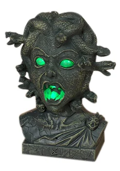 12" Lighted Animated Medusa Head Figurine