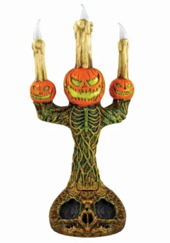 Fun World 14" Creepy Animated Pumpkin Halloween Candelabra