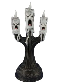 Ghost Candle With Faces 15" Animated Prop