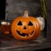 17-Inch Orange Blow Mold Pumpkin Decoration