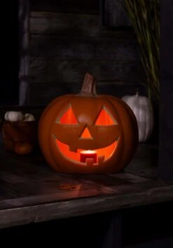 17-Inch Orange Blow Mold Pumpkin Decoration -Halloween Decoration Store 17 orange blow mold pumpkin decoration alt 2