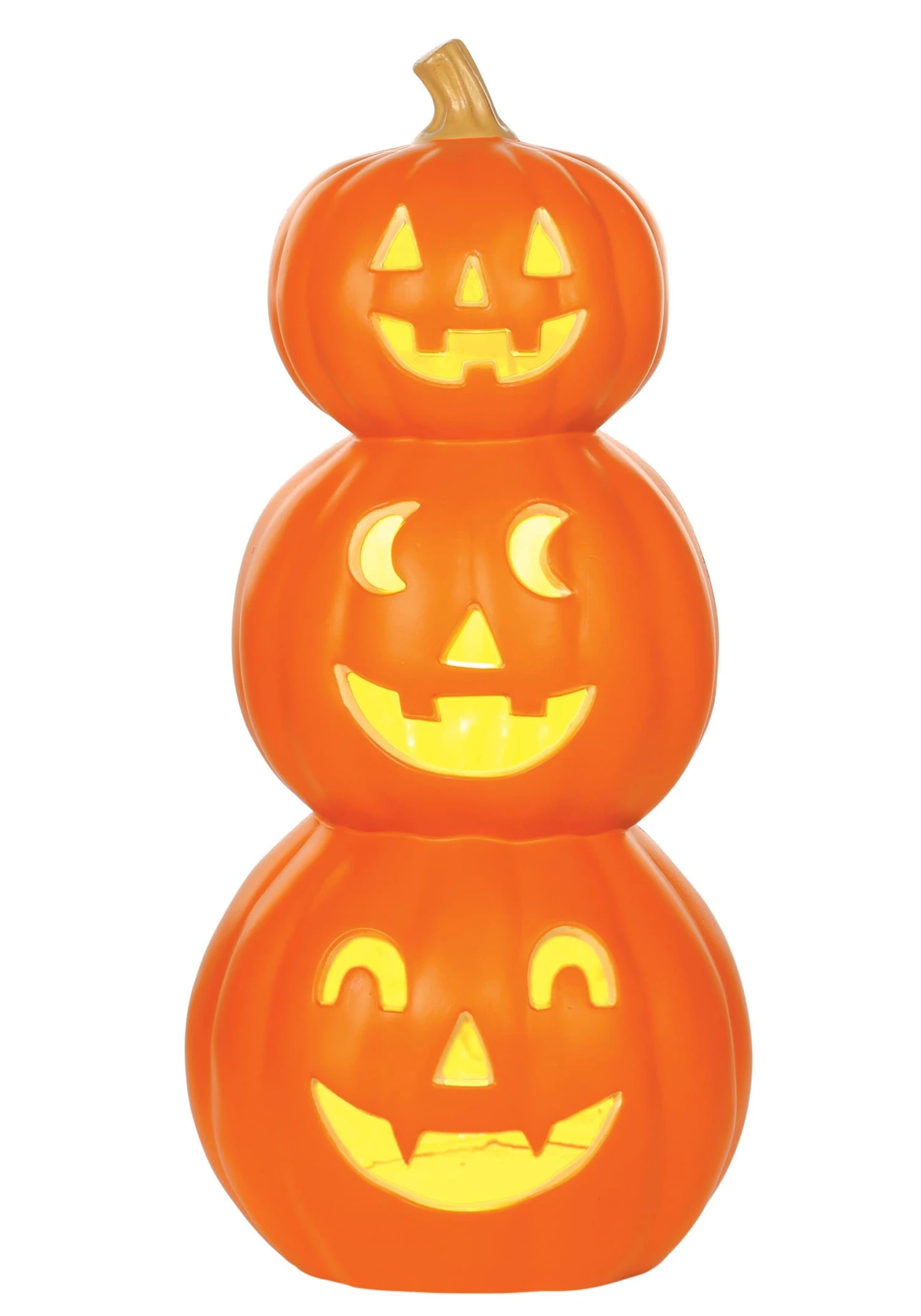 Light Up 20-Inch Pumpkin Stack Decoration 1 Light Up 20-Inch Pumpkin Stack Decoration