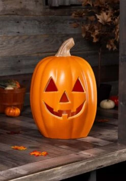 20" Light Up Pumpkin Halloween Decoration