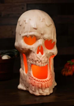 20-Inch Light Up Melting Skull Halloween Decoration 7 20-Inch Light Up Melting Skull Halloween Decoration -Halloween Decoration Store 20 light up melting skull alt 2