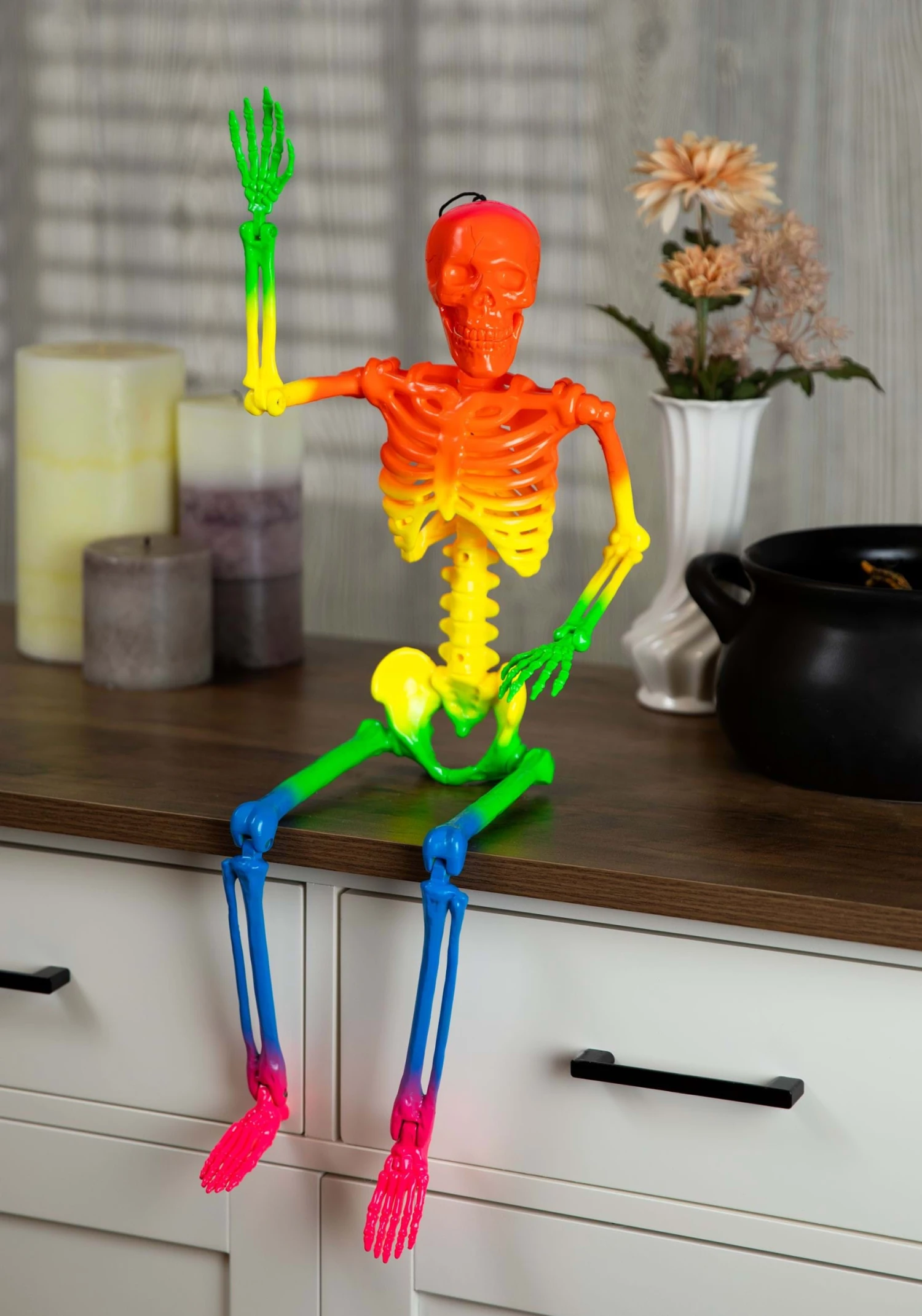 24-Inch Rainbow Skeleton Halloween Decoration 1 24-Inch Rainbow Skeleton Halloween Decoration