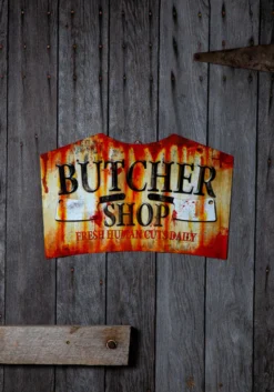 24" Metal Butcher Shop Sign Decoration