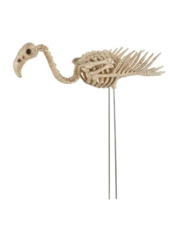 26.5" Skeleton Flamingo Decoration
