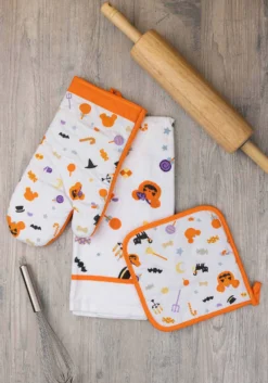 3 Piece Disney Mickey Halloween Treats Textile Kitchen Set