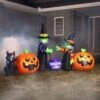 4FT Spooky Witch Scene Inflatable Halloween Decoration