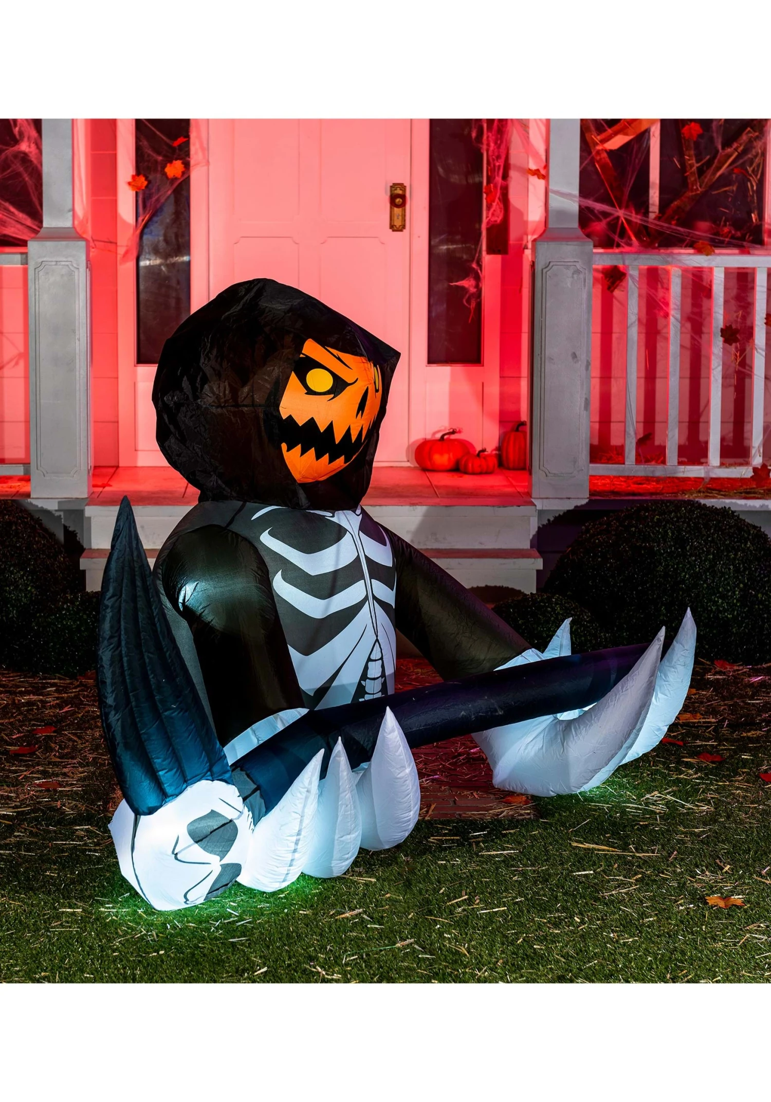 4 Foot Tall Pumpkin Reaper Inflatable Decoration 6 4 Foot Tall Pumpkin Reaper Inflatable Decoration - Image 6