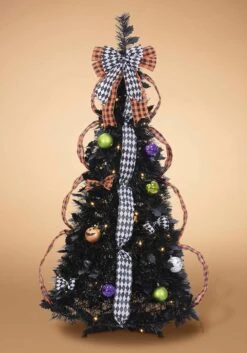 4' LED Decorated Pop-Up Halloween Tree