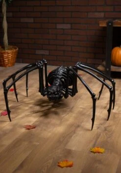 40" Black Skeleton Spider With Light Up Eyes And Timer Halloween Decoration 6 40" Black Skeleton Spider With Light Up Eyes And Timer Halloween Decoration -Halloween Decoration Store 40 black skeleton spider w light up eyes and time alt 2