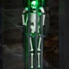 40" Activated LED & Sound Shaking Skeleton In Cage Halloween Decoration