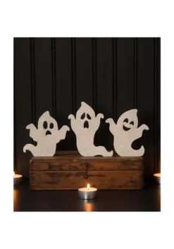 White 4.5" Ghoulish Ghost Silhouette Set