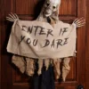 47-Inch Hanging Mummy With Banner Halloween Decoration