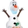 Airblown 48-Inch Sitting Olaf With Pumpkin Inflatable Decoration