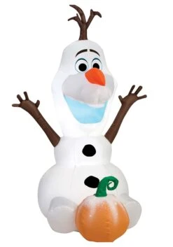 Airblown 48-Inch Sitting Olaf With Pumpkin Inflatable Decoration