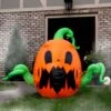 4FT Tall Fire Animation Pumpkin Monster Inflatable