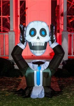 4 Foot Tall Headless Skeleton Inflatable Decoration