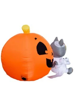 4FT Tall Mummy Cat Pumpkin Inflatable Decoration -Halloween Decoration Store 4ft tall mummy cat pumpkin inflatable decoration alt 3