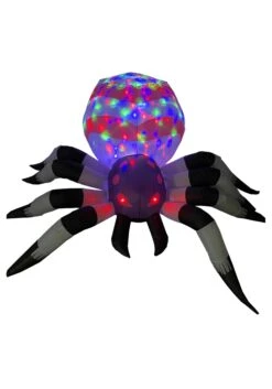 4FT Tall Projection Kaleidoscope Spooky Spider Inflatable Halloween Decoration -Halloween Decoration Store 4ft tall projection kaleidoscope large spooky spid alt 3