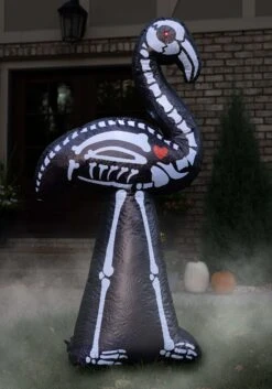 Inflatable 5.5 Foot Skeleton Flamingo Decoration
