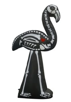 Inflatable 5.5 Foot Skeleton Flamingo Decoration -Halloween Decoration Store 5 5 inflatable skeleton flamingo decoration alt 2