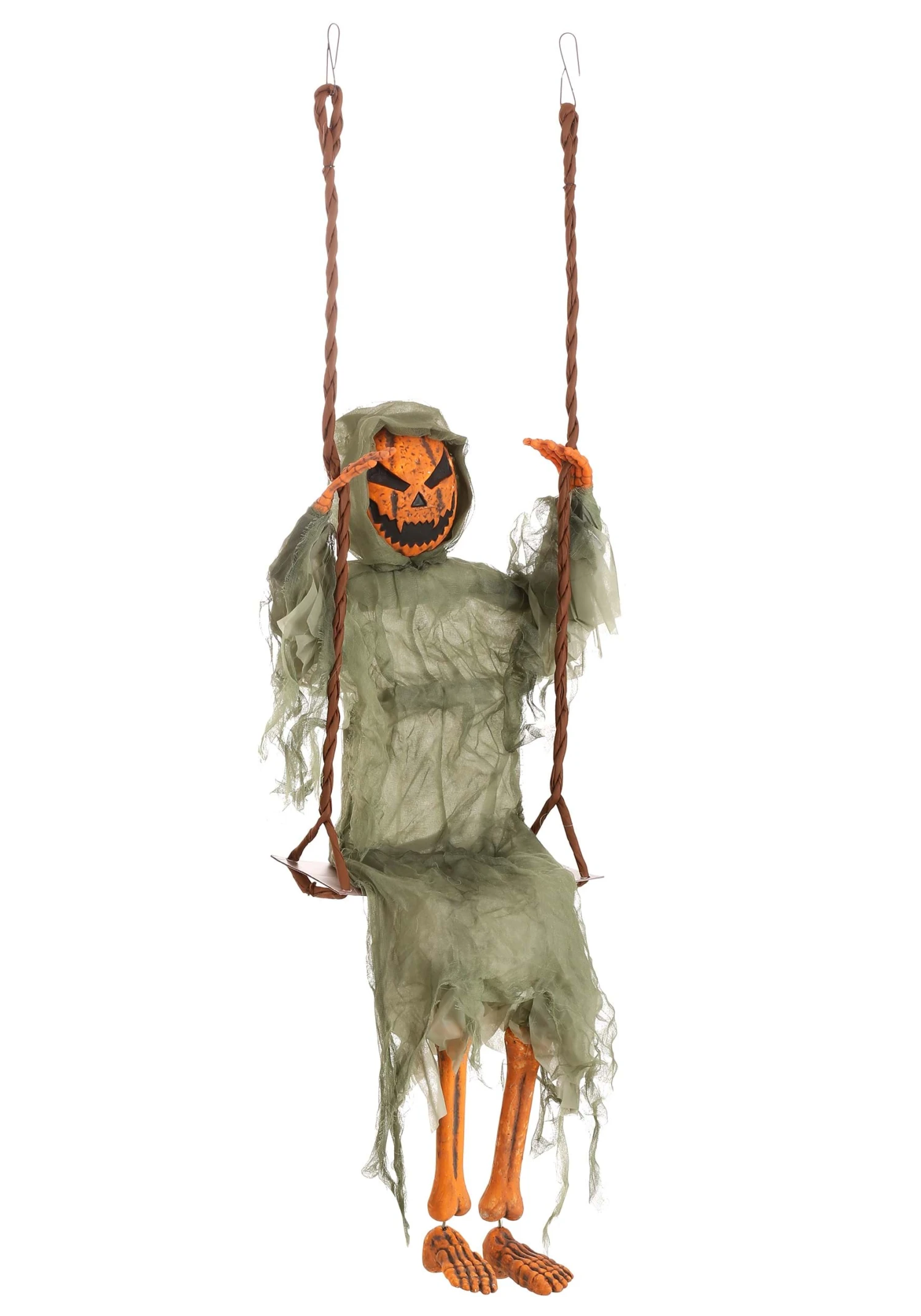 Fun World 5FT Swinging Dead Pumpkin Halloween Decoration 2 Fun World 5FT Swinging Dead Pumpkin Halloween Decoration - Image 2