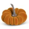 5-Inch Orange Velvet Pumpkin Decoration