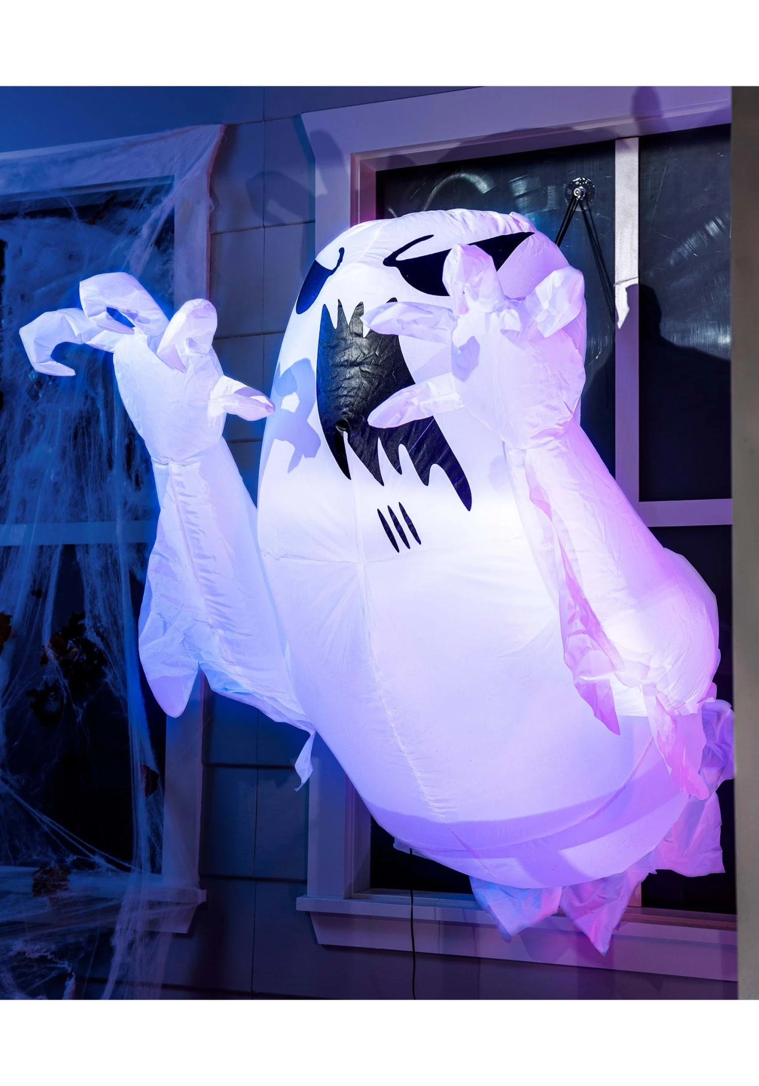 5FT Tall Window Breaker Ghost Inflatable Decoration 1 5FT Tall Window Breaker Ghost Inflatable Decoration