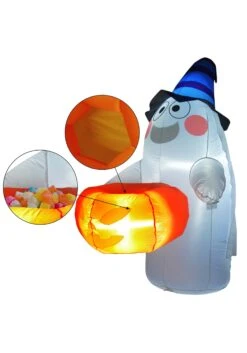 5FT Tall Candy Basket Ghost Inflatable Decoration 15 5FT Tall Candy Basket Ghost Inflatable Decoration -Halloween Decoration Store 5ft tall candy basket ghost inflatable decoration alt 6
