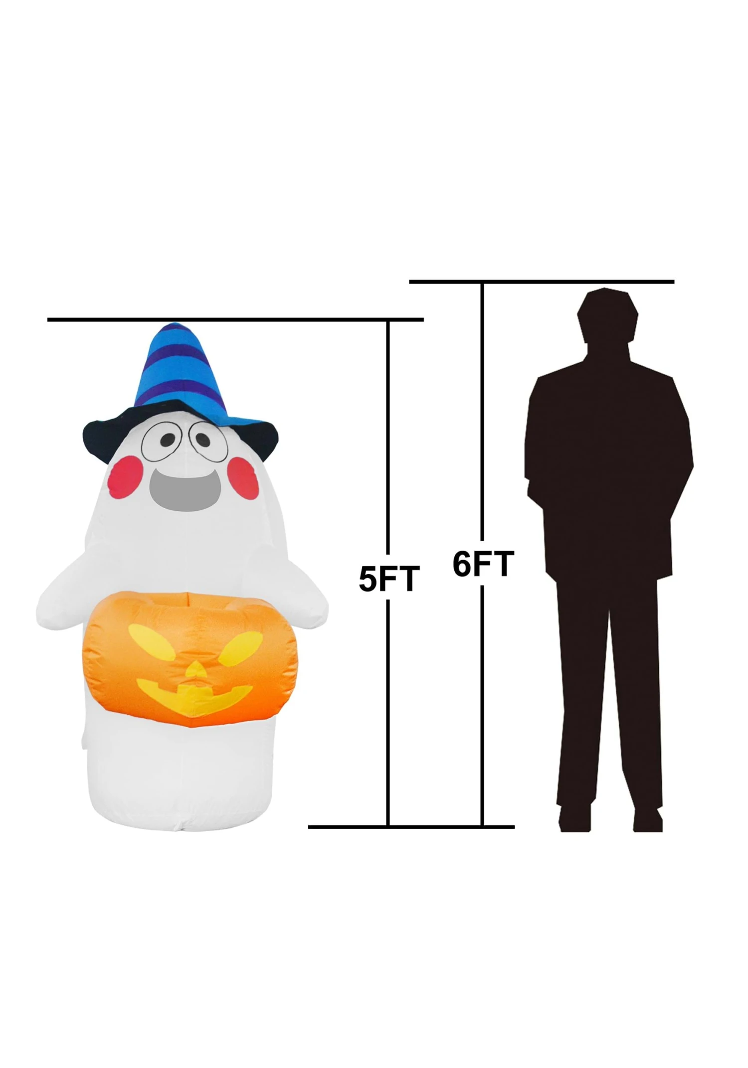 5FT Tall Candy Basket Ghost Inflatable Decoration 8 5FT Tall Candy Basket Ghost Inflatable Decoration - Image 8