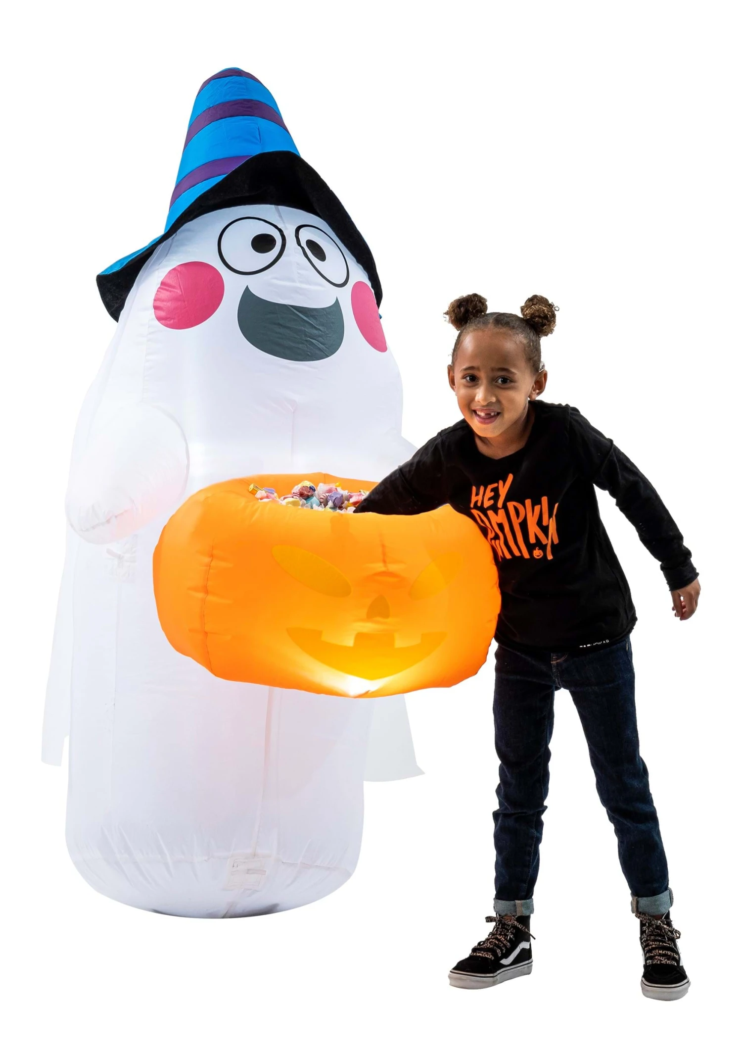 5FT Tall Candy Basket Ghost Inflatable Decoration 9 5FT Tall Candy Basket Ghost Inflatable Decoration - Image 9
