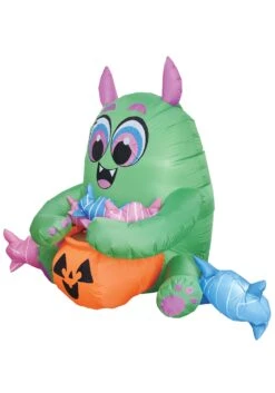 5FT Tall Candy Monster Inflatable Decoration -Halloween Decoration Store 5ft tall candy monster inflatable decoration alt 1