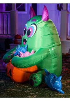 5FT Tall Candy Monster Inflatable Decoration -Halloween Decoration Store 5ft tall candy monster inflatable decoration alt 4