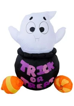 5FT Tall Inflatable Gluttonous Ghost Halloween Decoration -Halloween Decoration Store 5ft tall gluttonous ghost inflatable decoration alt 2