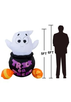 5FT Tall Inflatable Gluttonous Ghost Halloween Decoration -Halloween Decoration Store 5ft tall gluttonous ghost inflatable decoration alt 4